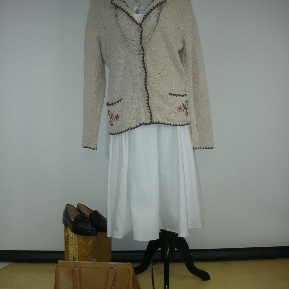 Vintage Northern Reflections Embroidered Cardigan Cottagecore  Med